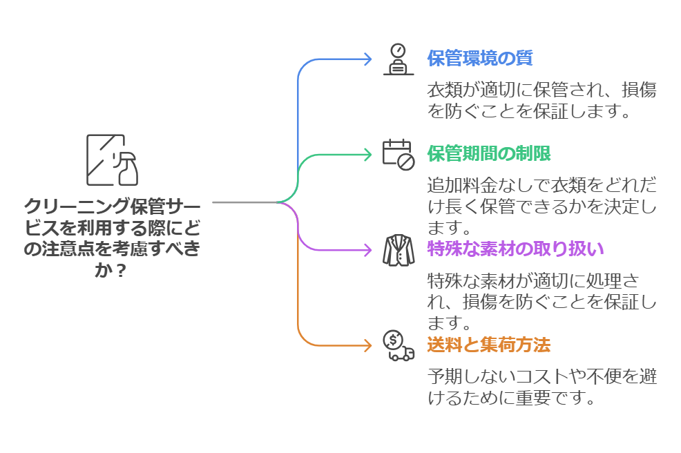 保管付きクリーニングサービスを利用する際の注意点